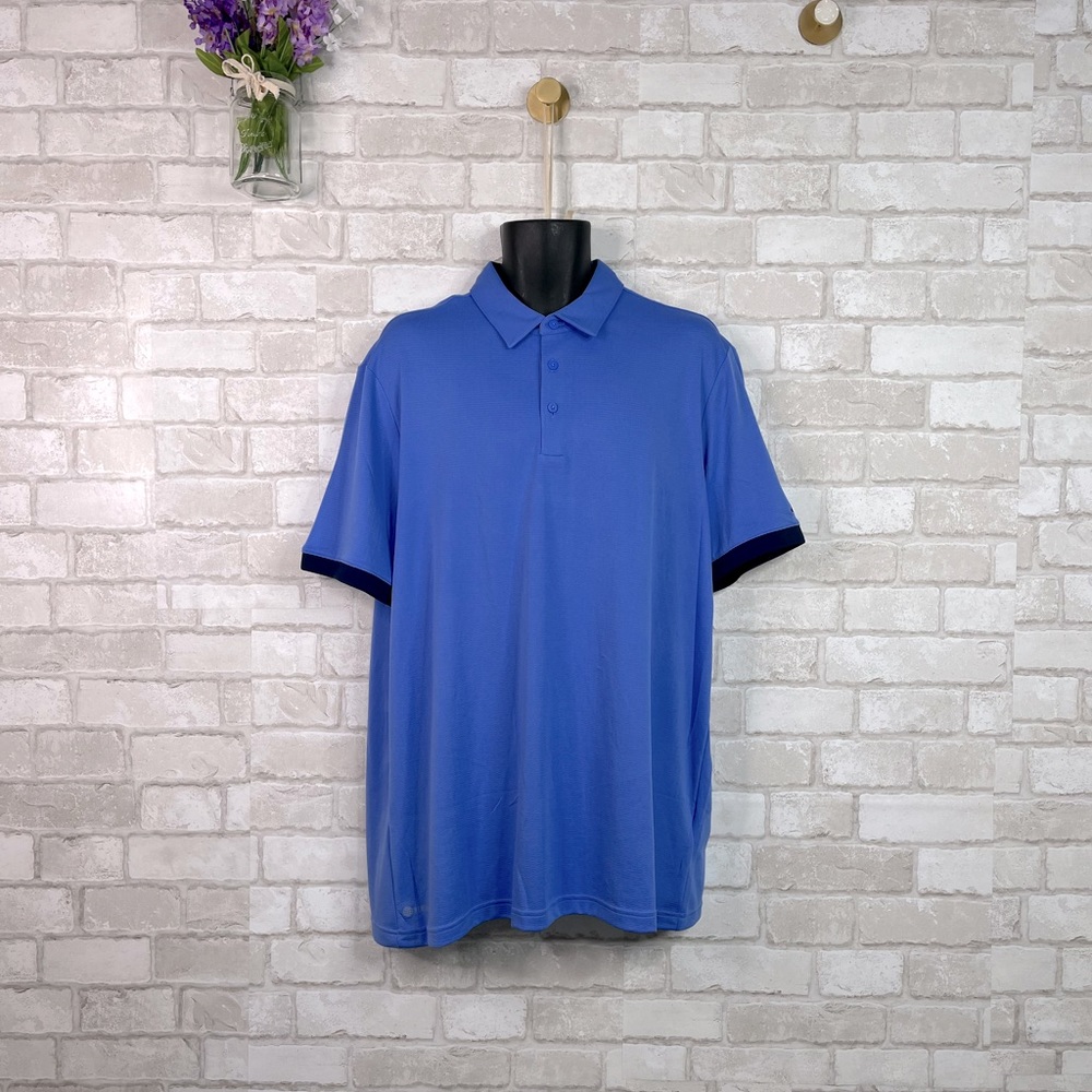 NWT Adidas H.RDY Golf Shirt Polo Blue